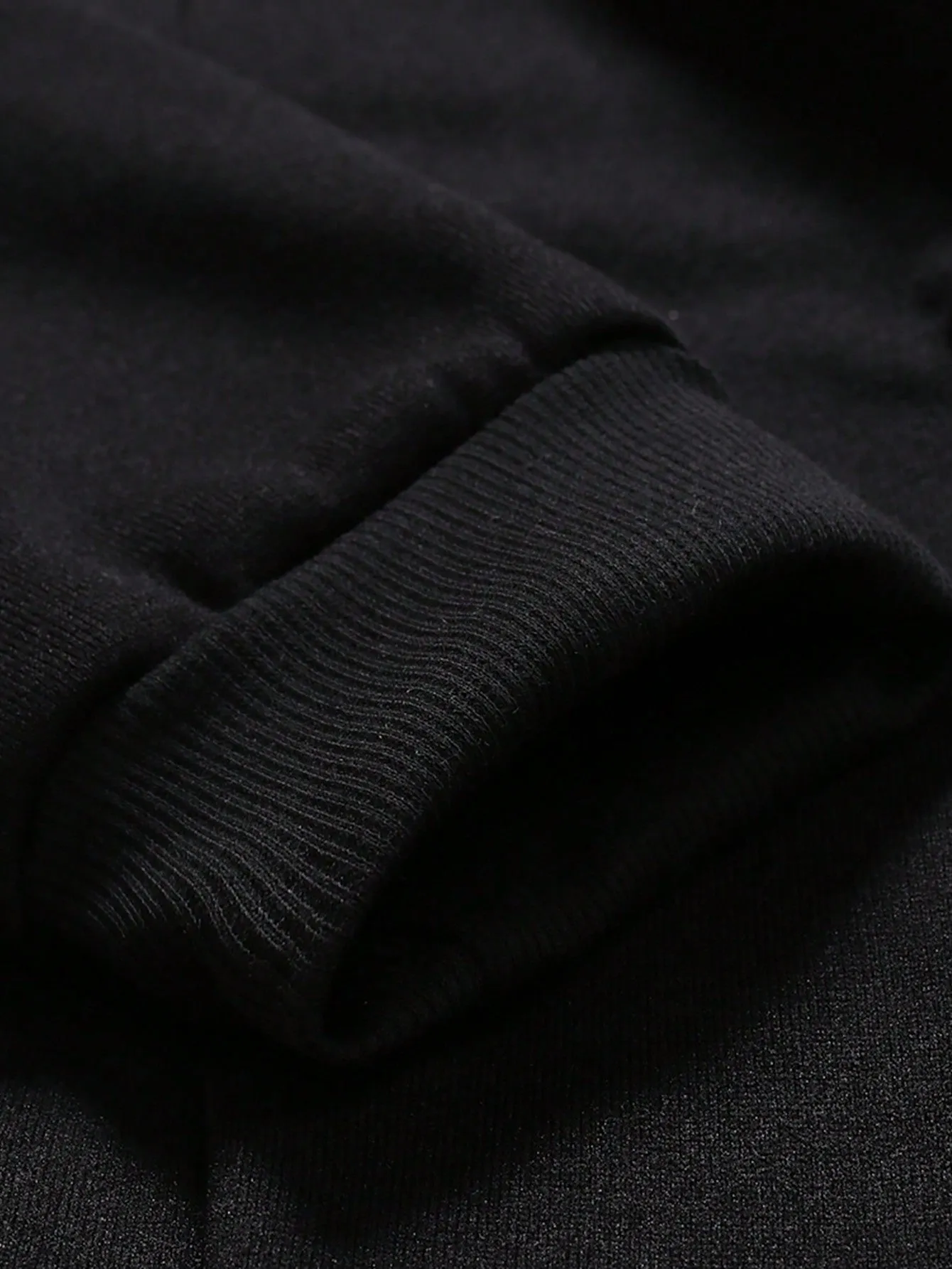 Letter Graphic Open Front Slim Fit Hoodie Coat