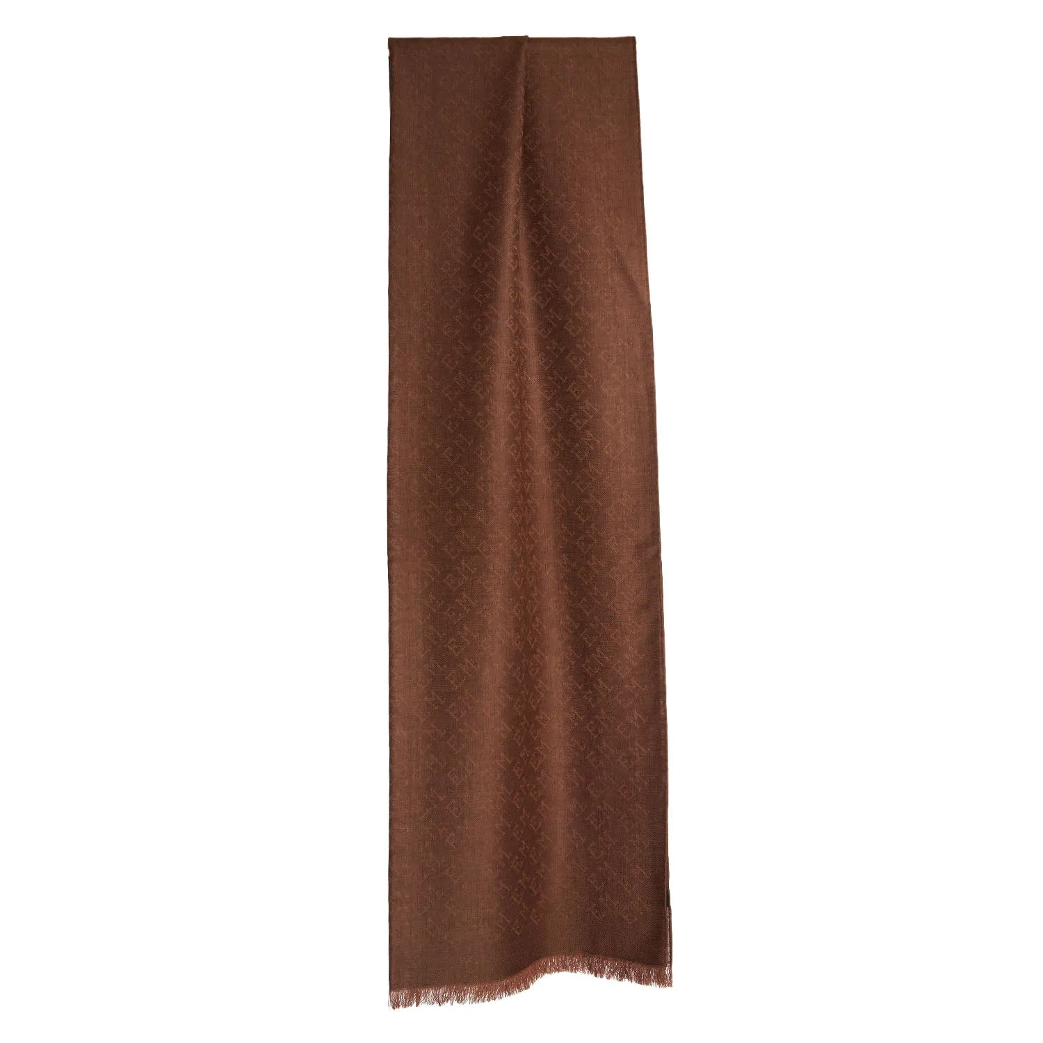 LIGHT BROWN EM LOGO SCARF