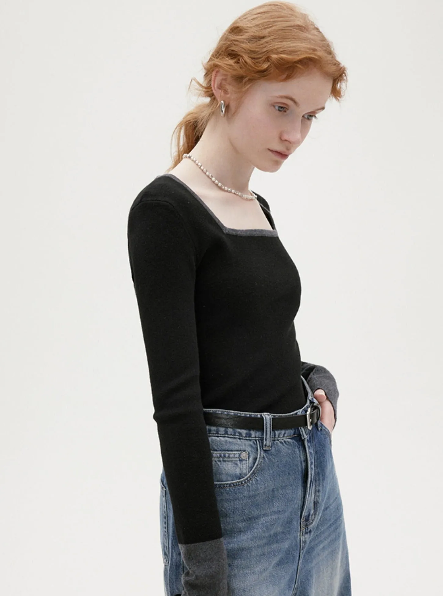 Long-sleeved French Slimming Top