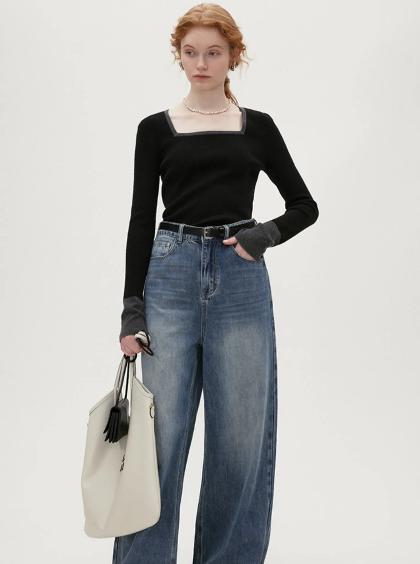Long-sleeved French Slimming Top