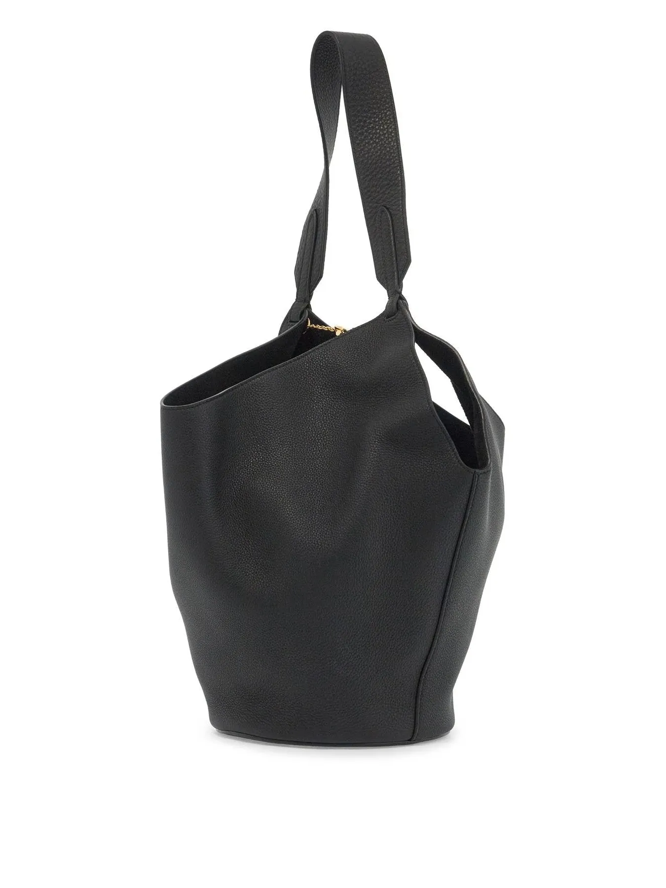 Lotus Embossed Leather Tote