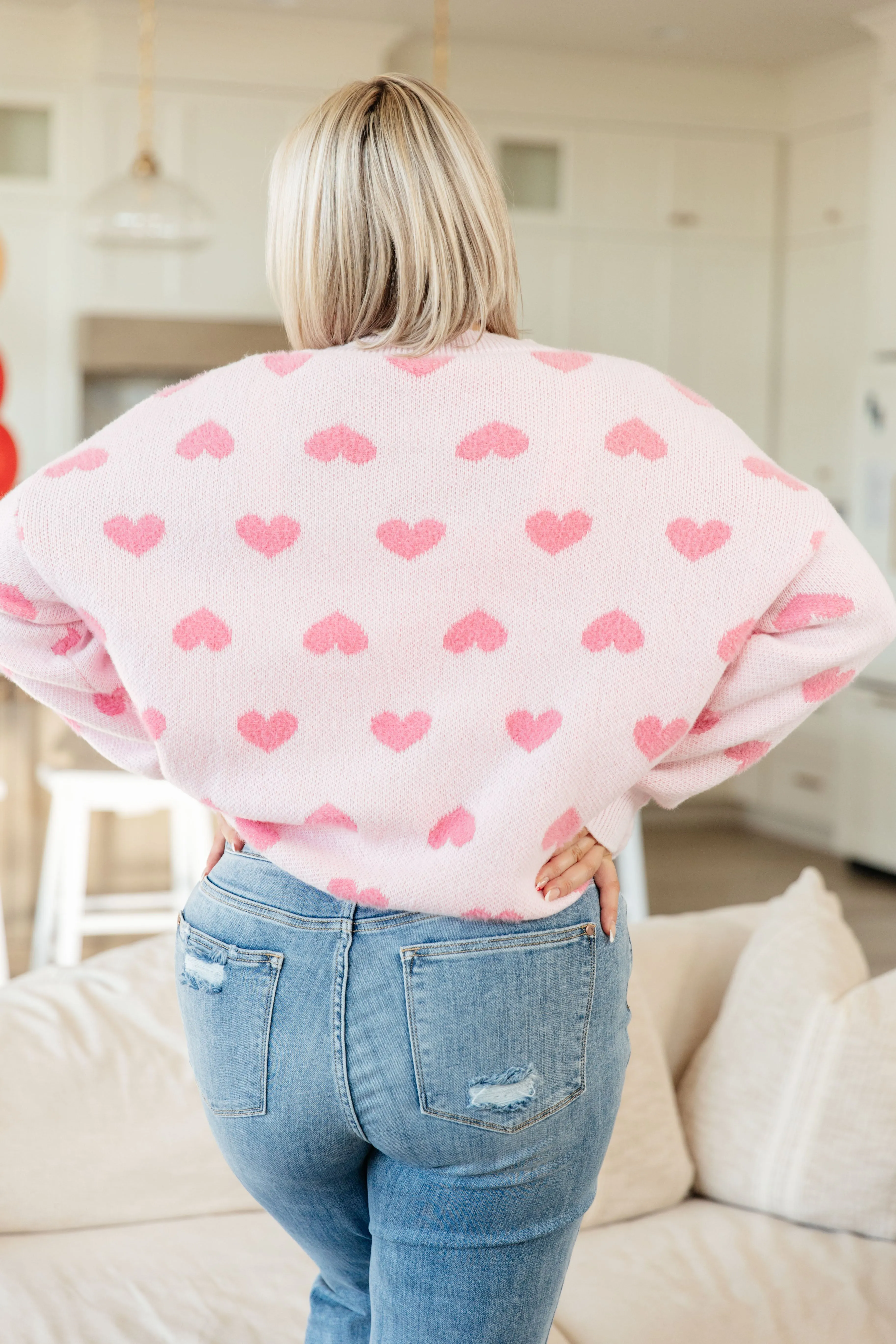 Love Me More Heart Knit Sweater