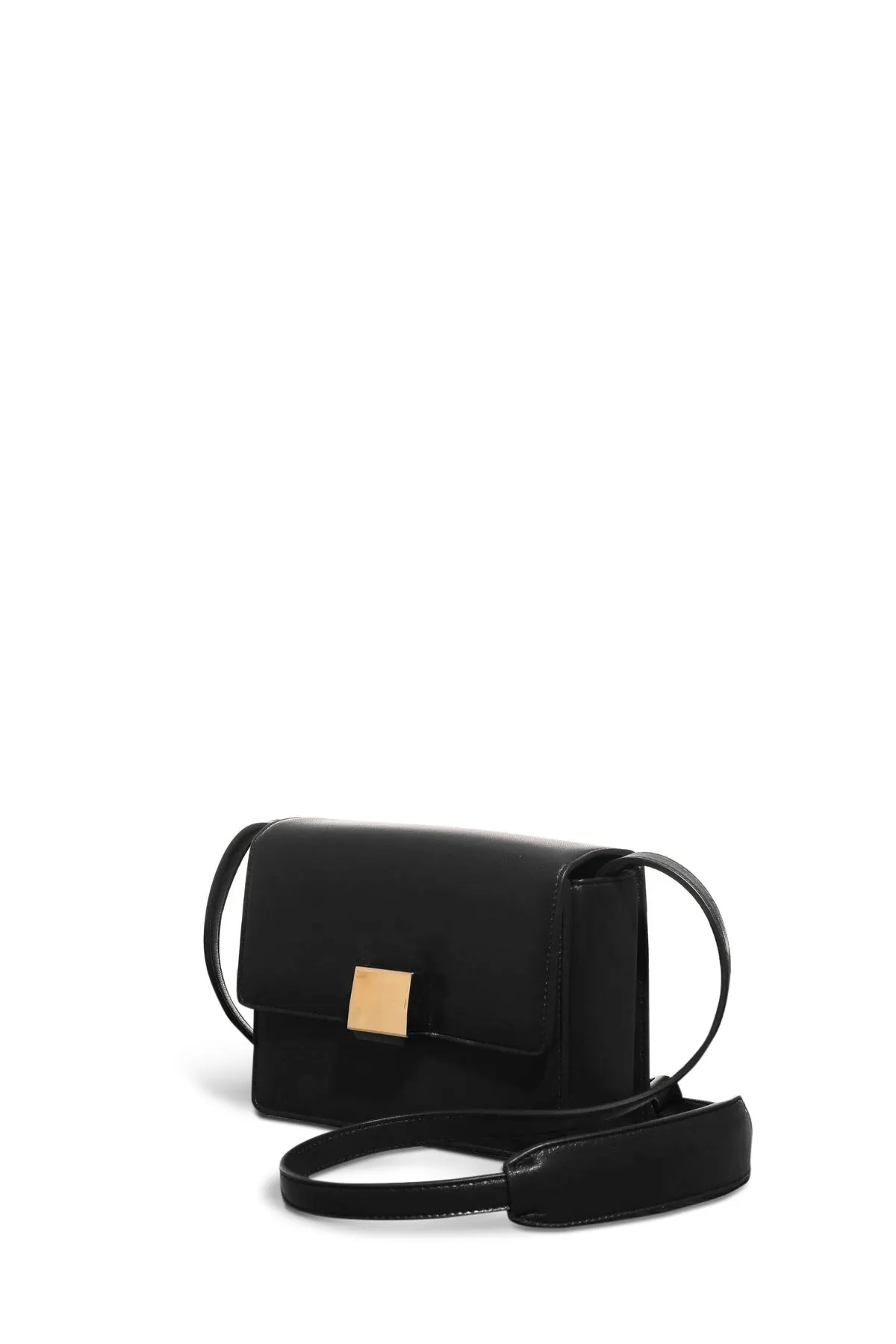 Mercedes Flap Bag in Black Nappa Leather