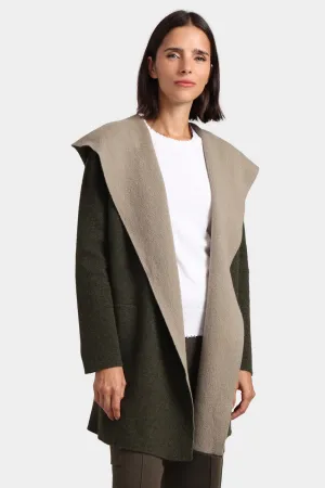 Minnie Rose Cashmere Hooded Reversible Coat