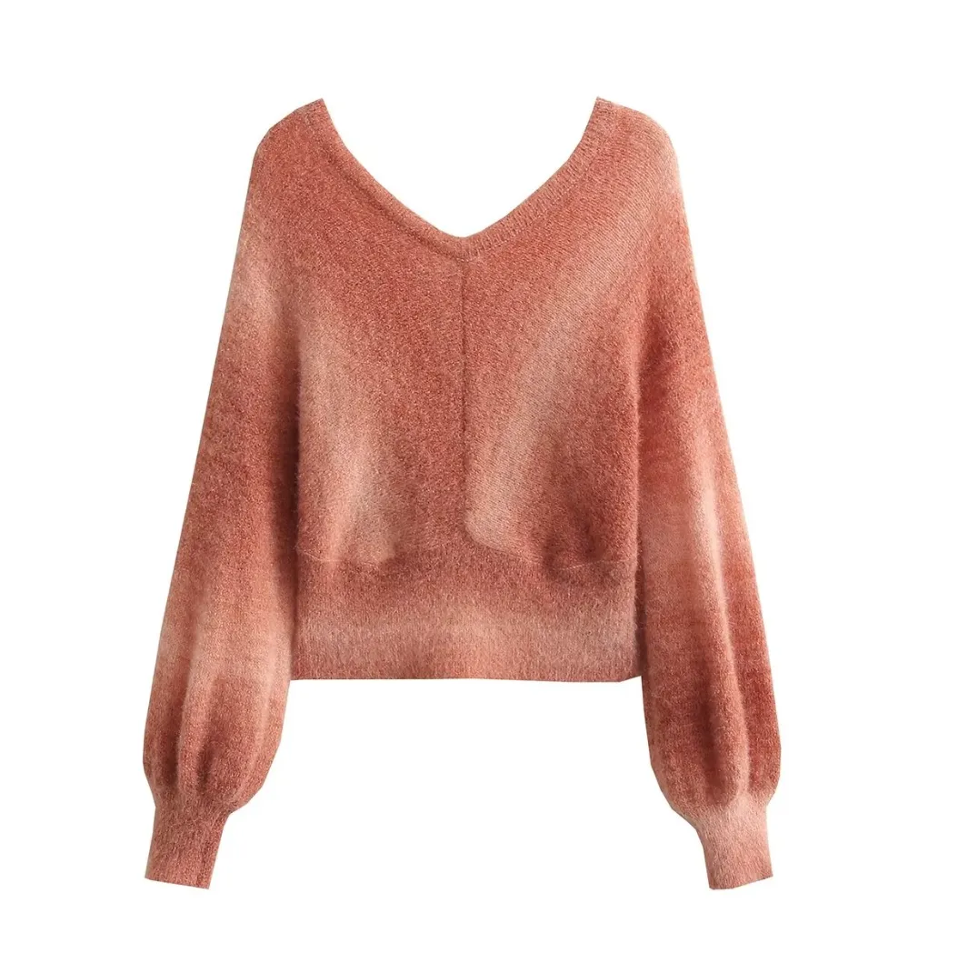 Mohair Knit Wrap Sweater