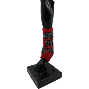 Ortho Equine Front Red Pendleton Style Complete Comfort Boot