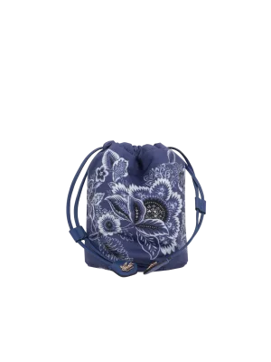 Paisley Print Satin Pouch Bag