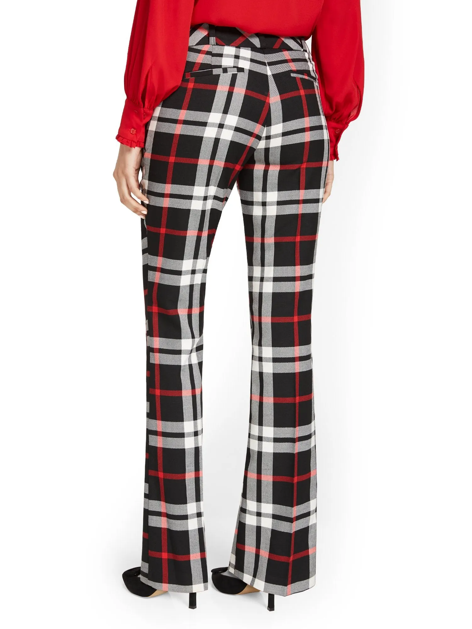 Plaid Modern Fit Bootcut Pant