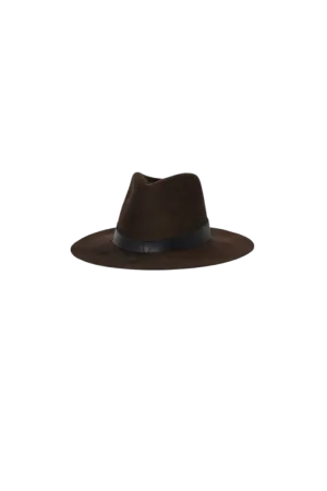 Raleigh Wool Hat in Dark Brown