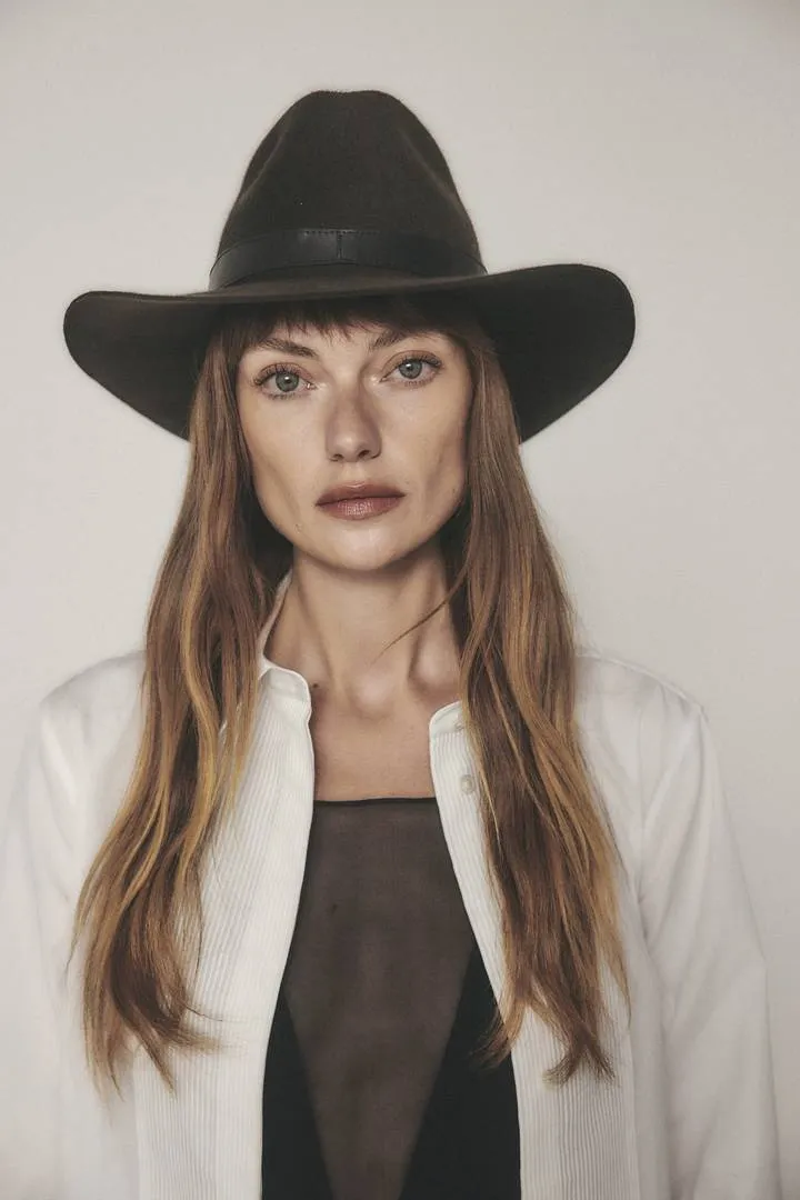 Raleigh Wool Hat in Dark Brown