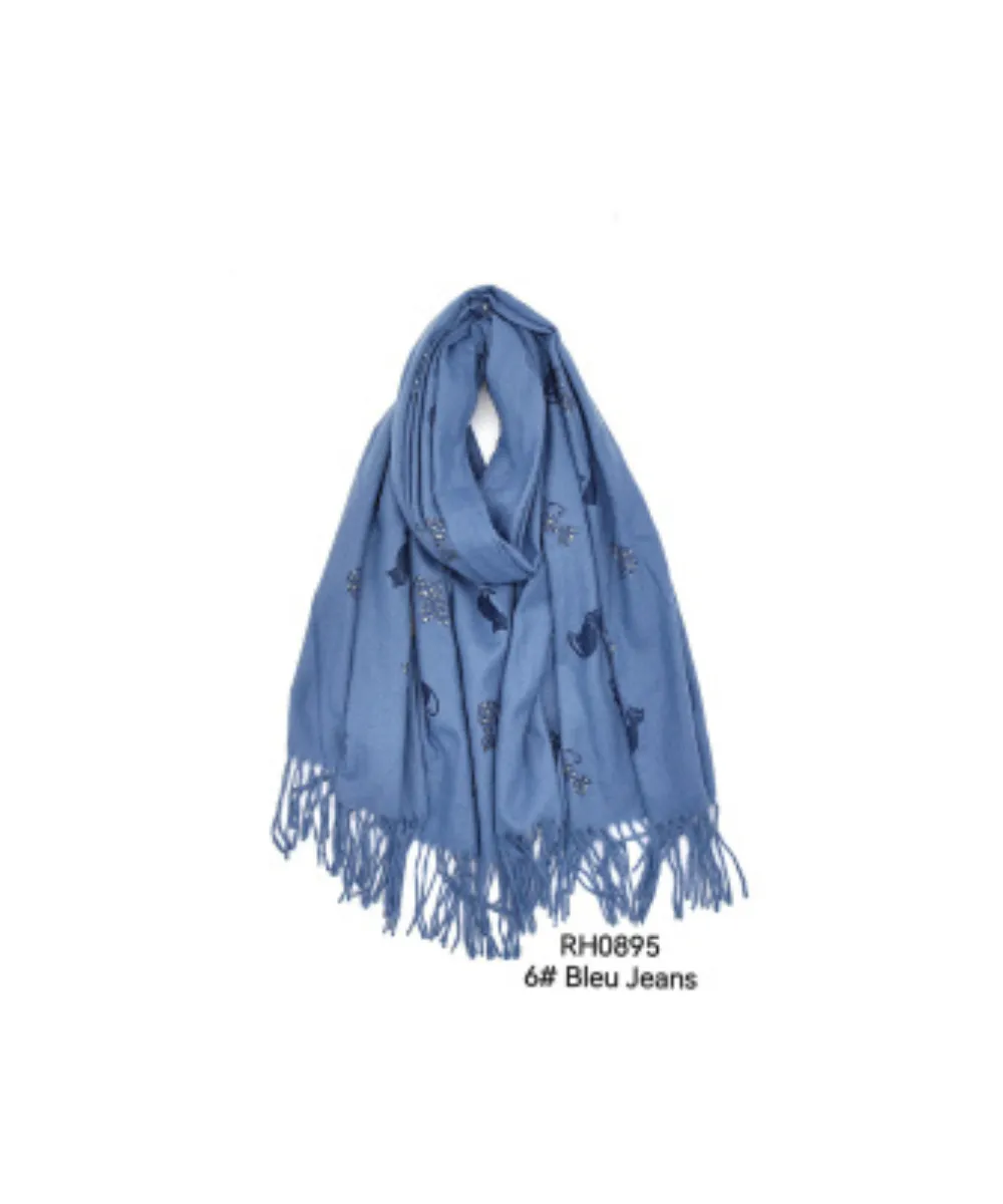 SCARVES WITH CAT DESIGN 100% COTTON