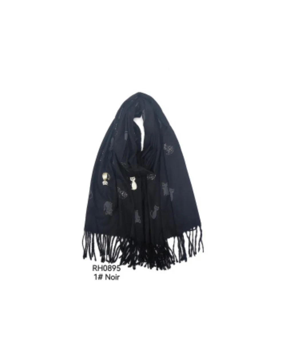 SCARVES WITH CAT DESIGN 100% COTTON