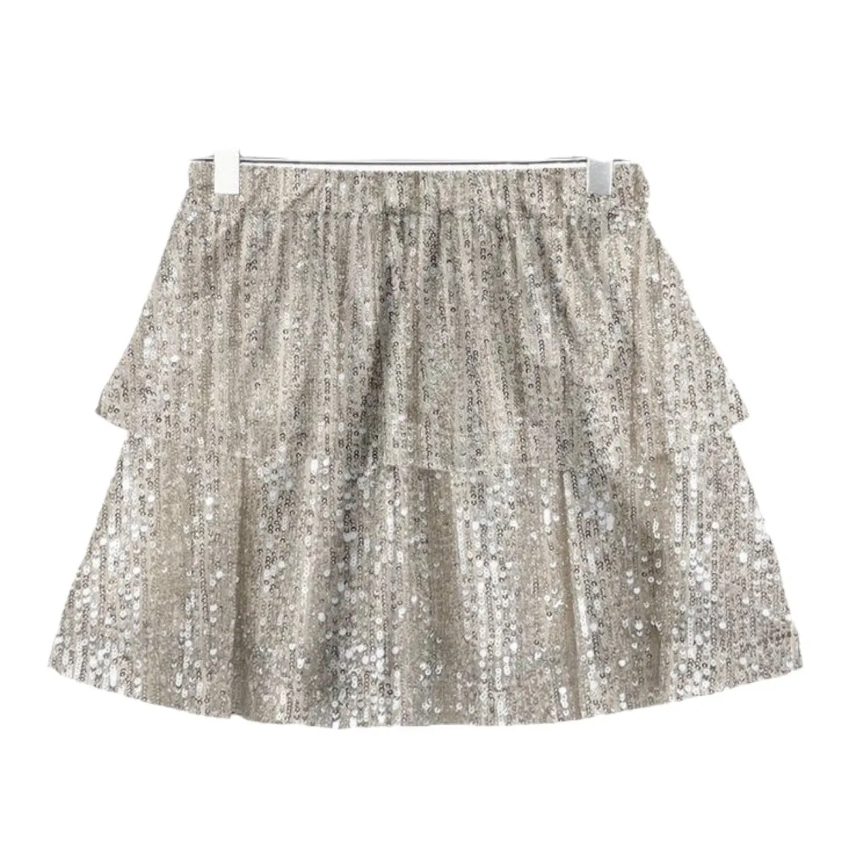 SEQUIN TIERED SKIRT