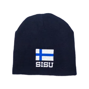 Sisu Finnish Beanie Hat, Navy