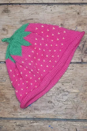 Strawberry Knit Hat 6-18 months approx