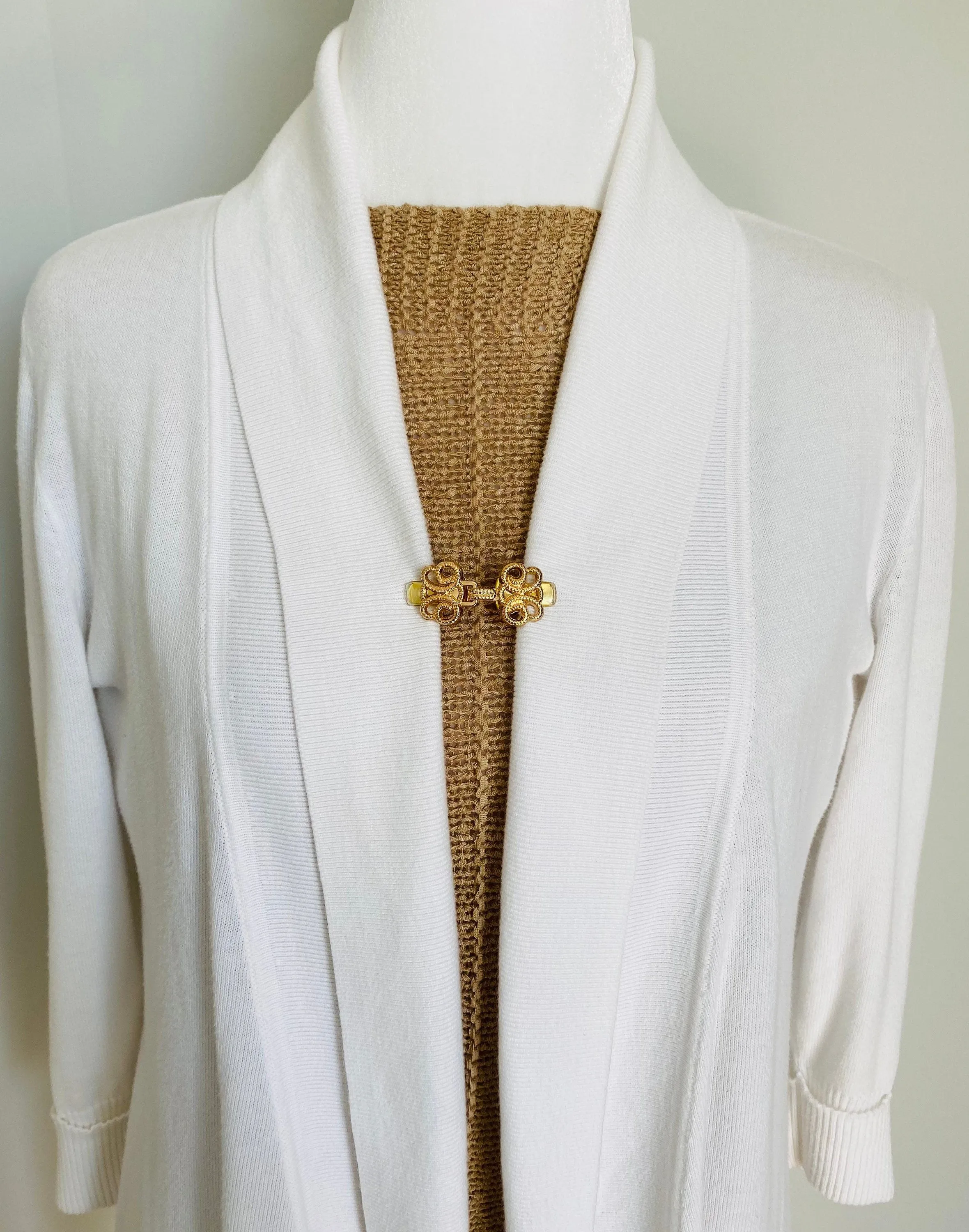 Sweater Clips Gold Scroll Cardigan Clasp Sweater Clip Cosplay Celtic Clasps Cloak Clips Sweater Pins Gift for Mom Gifts for Her by Fabulici