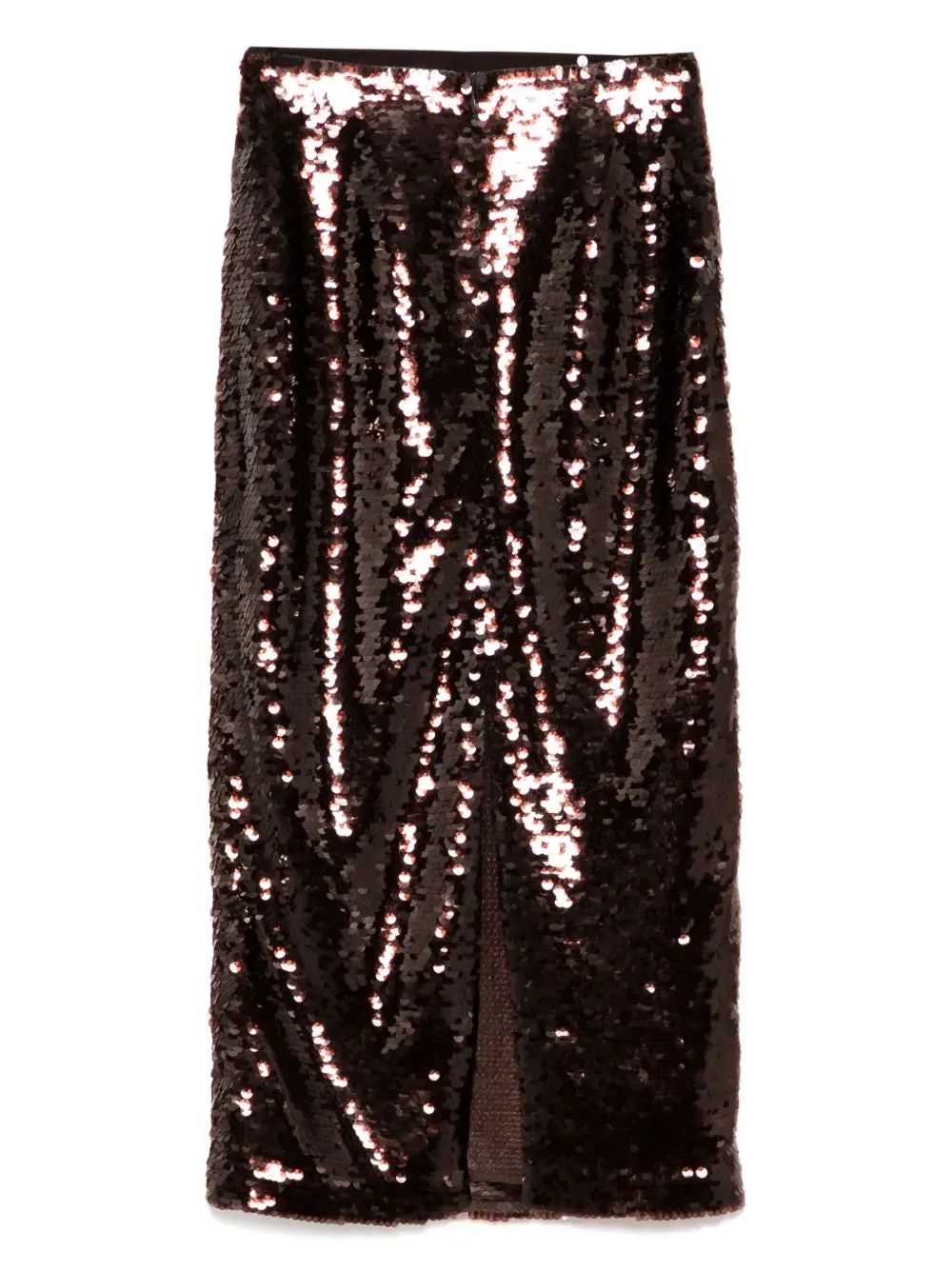 Sylkie Skirt with Paillettes in Hot Fudge