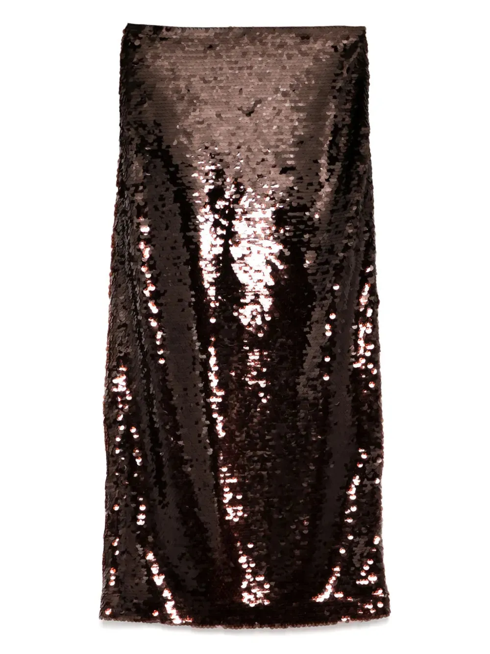Sylkie Skirt with Paillettes in Hot Fudge