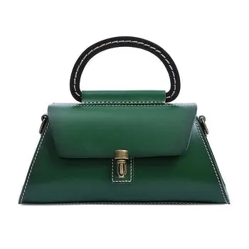 Unique Luxurious Premium Leather Pyramid Handbag.