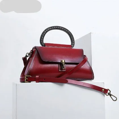 Unique Luxurious Premium Leather Pyramid Handbag.