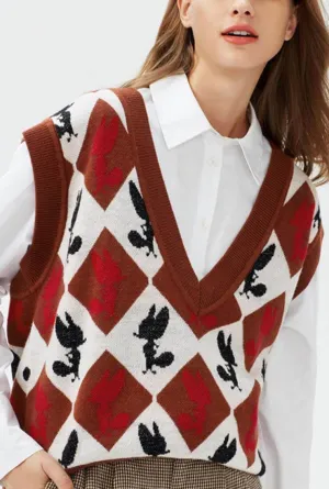 V-neck Sleeveless Pullovers Vest Sweater