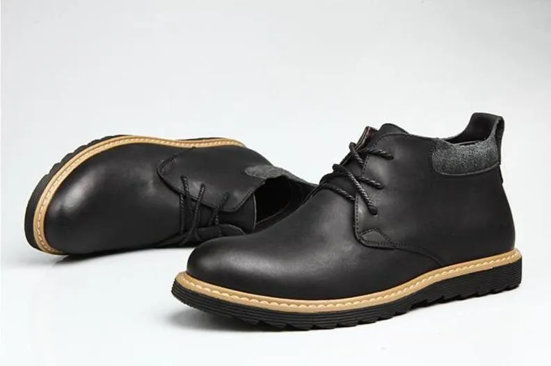 West Louis Classic Vintage Desert Genuine Leather Boots