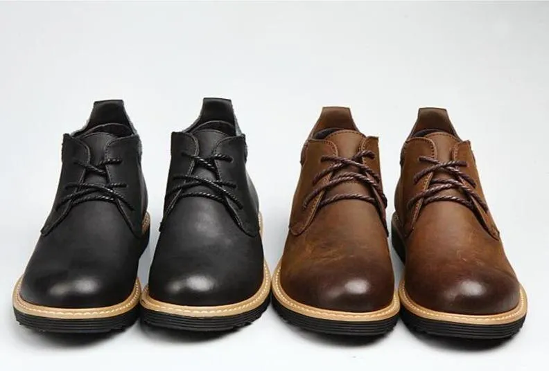 West Louis Classic Vintage Desert Genuine Leather Boots
