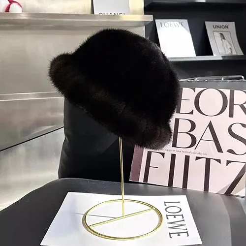 Winter Fashion Genuine Real Mink Fur Winter Warm Women Hat