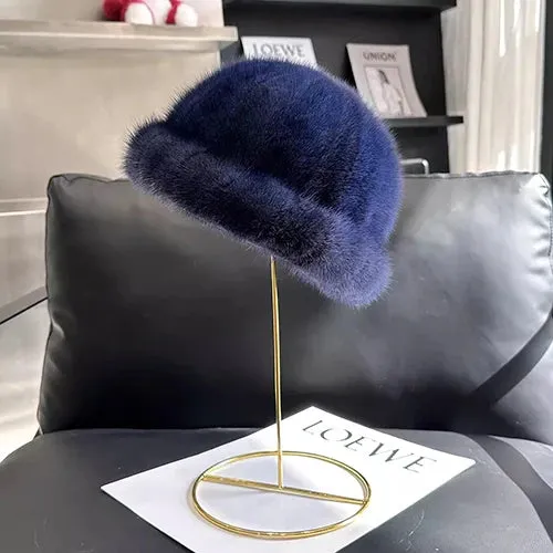 Winter Fashion Genuine Real Mink Fur Winter Warm Women Hat