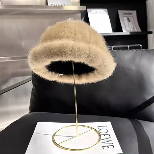 Winter Fashion Genuine Real Mink Fur Winter Warm Women Hat