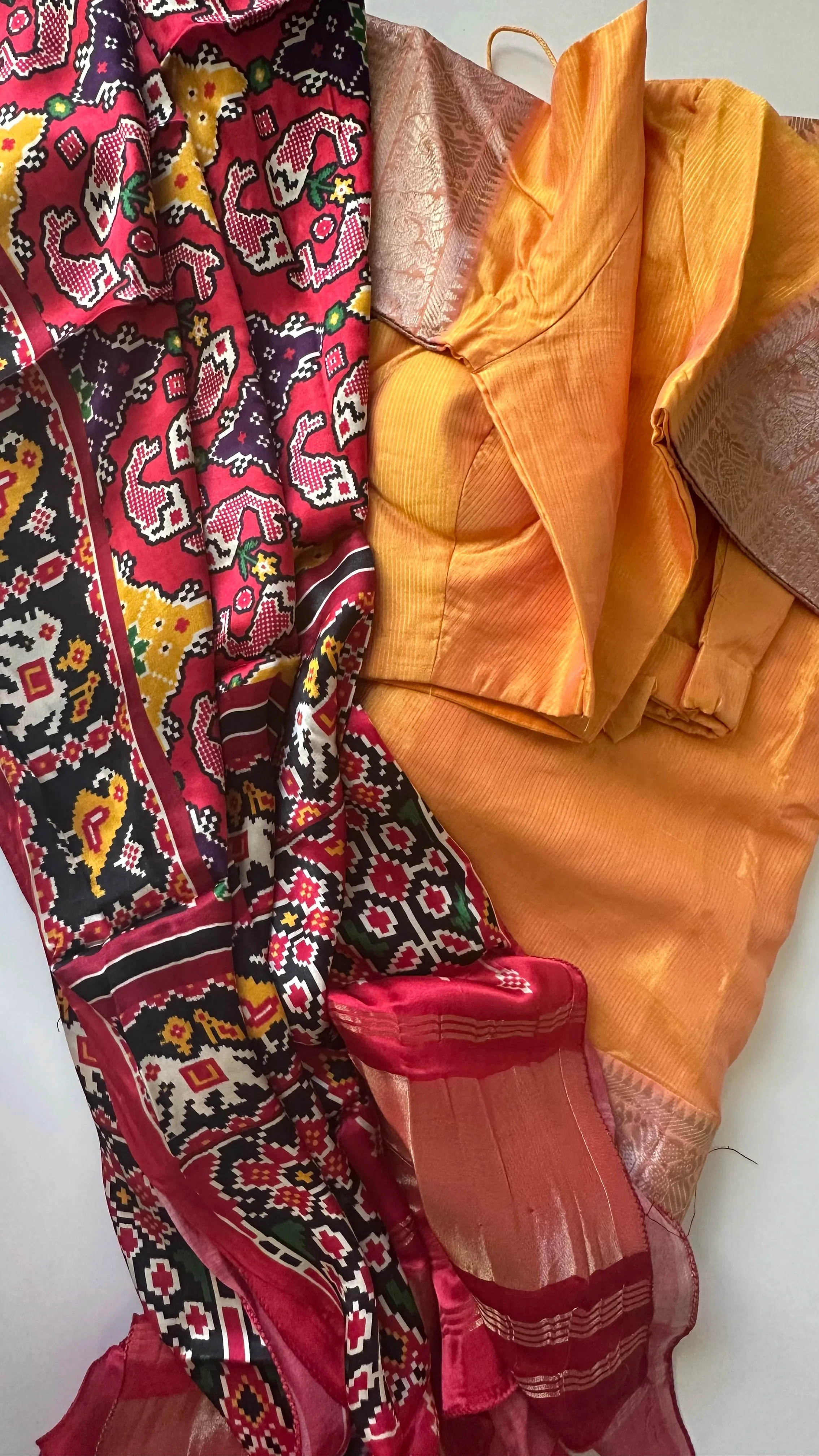 Yellow Pure Mangalagiri Silk Cotton lehnaga with gajji silk ikat  Dupatta