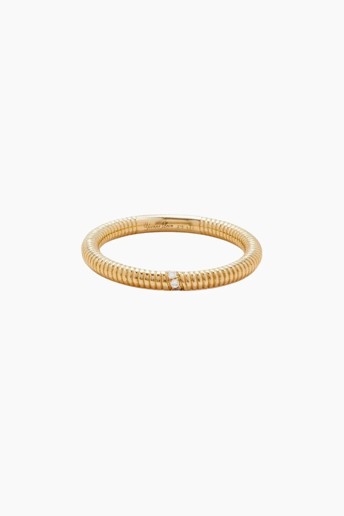 Yvonne Léon Diamond Twist Ring - Yellow Gold